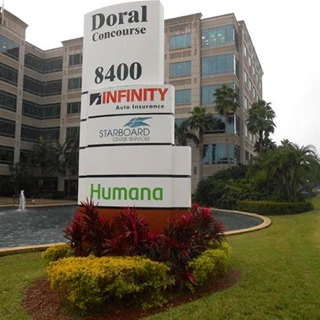 LH26766 - Infinity Insurance - Routed Illuminated Monument Sign Panel